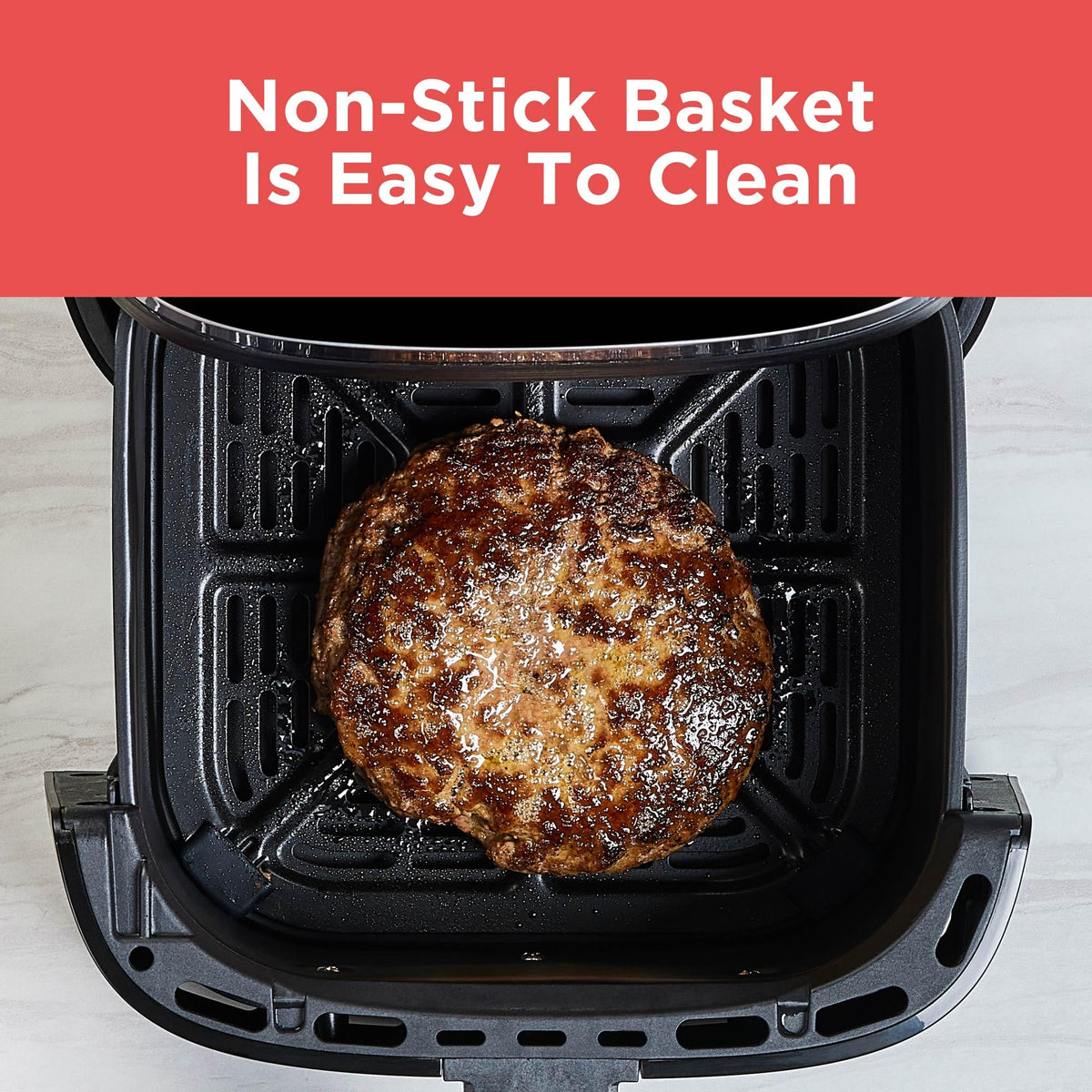 BLACK+DECKER Purifry 2QT nonstick basket enables simple, residue-free cleaning.