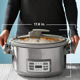 BLACK+DECKER SCD7007SSD dishwasher-safe crock simplifies cleanup