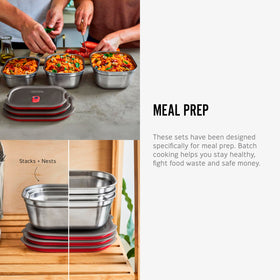 BLACK + BLUM Lunch Bowl Set dishwasher-safe containers for easy cleaning.