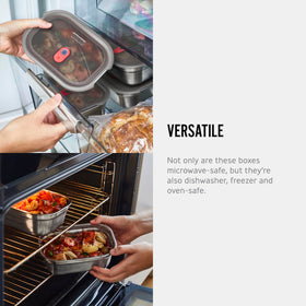 BLACK + BLUM lunch box set leakproof lid for mess-free transport.