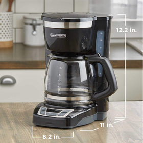 BLACK+DECKER 12-Cup coffee maker 24-hour auto brew mode fitting busy mornings