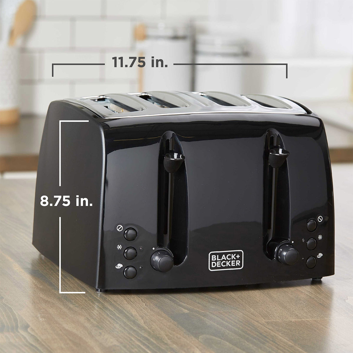 Black Decker 4-slice toaster cancel button for fast stop