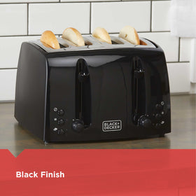 Black Decker 4-slice toaster crumb tray for quick cleanup