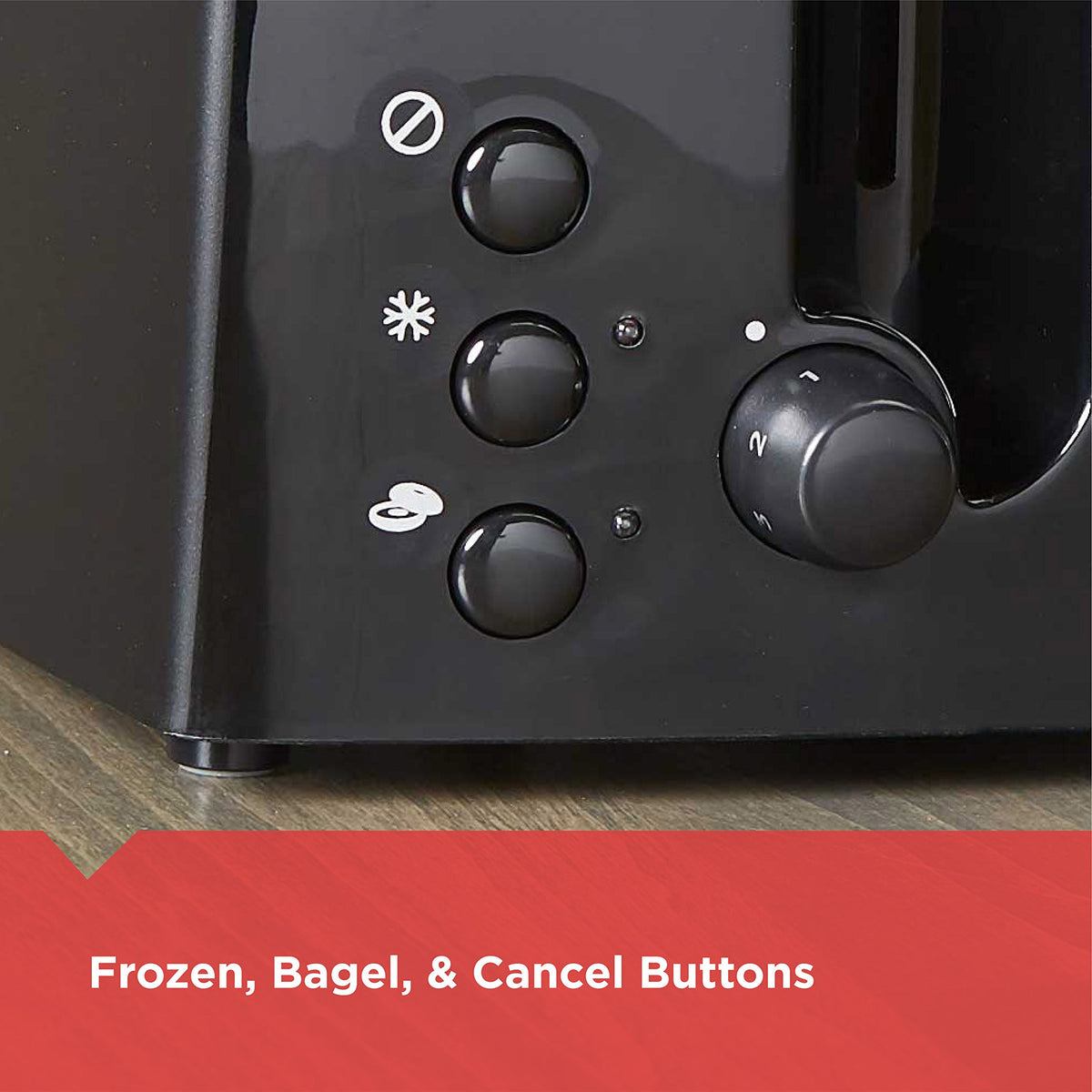 Black Decker 4-slice toaster frozen/bagel options for consistent results