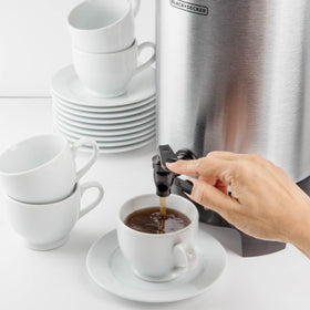 BLACK+DECKER 40-Cup Coffee Urn dishwasher-safe parts for easy cleaning