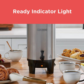 BLACK+DECKER 40-Cup Coffee Urn with spill-free spout for precise pouring