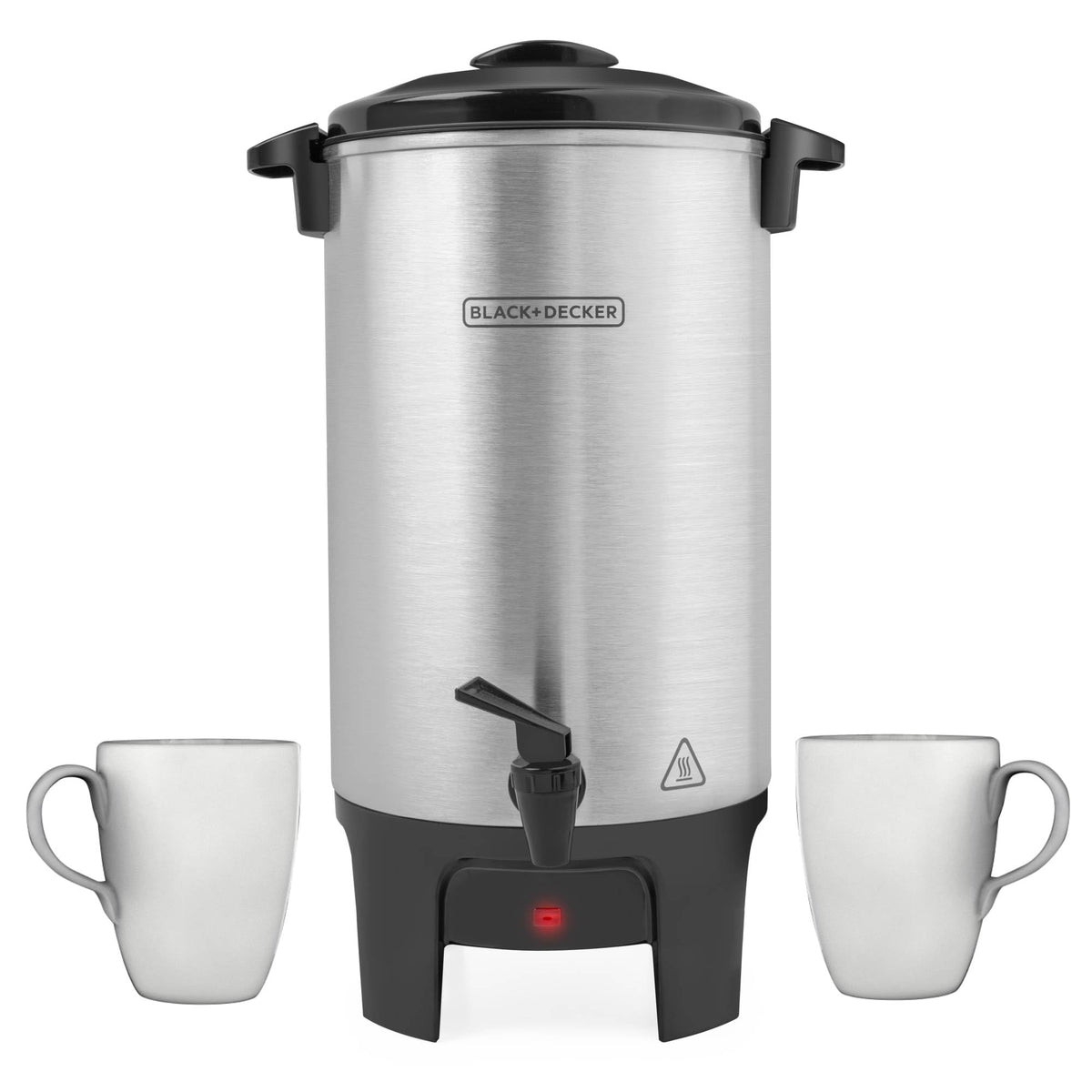 BLACK+DECKER 40-Cup Coffee Urn front view showing large capacity ideal for events