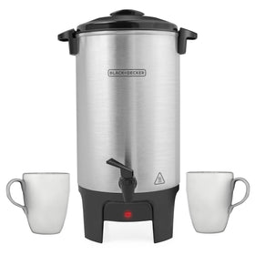 BLACK+DECKER 40-Cup Coffee Urn front view showing large capacity ideal for events