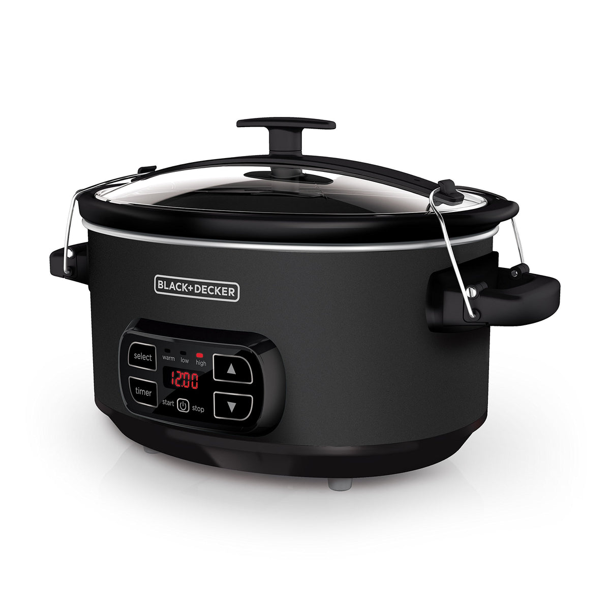 BLACK+DECKER 7-quart slow cooker chalkboard exterior for meal labeling