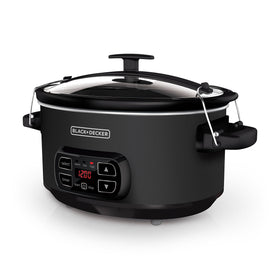 BLACK+DECKER 7-quart slow cooker chalkboard exterior for meal labeling