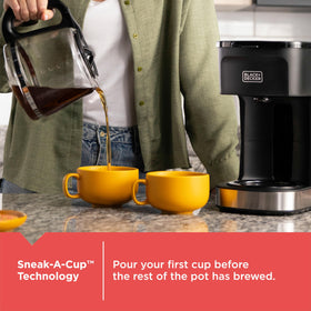 BLACK+DECKER CaféCraft stainless steel finish adds a modern, durable touch.