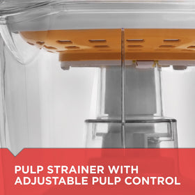 CJ625 adjustable pulp control dial for smooth or pulpy juice.