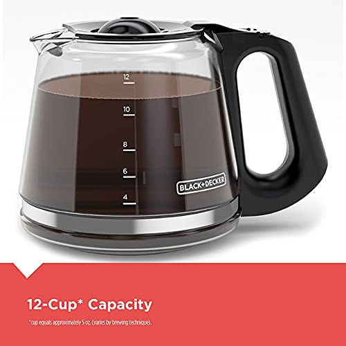 BLACK+DECKER CM1110B 2-hour keep-warm preserves heat.