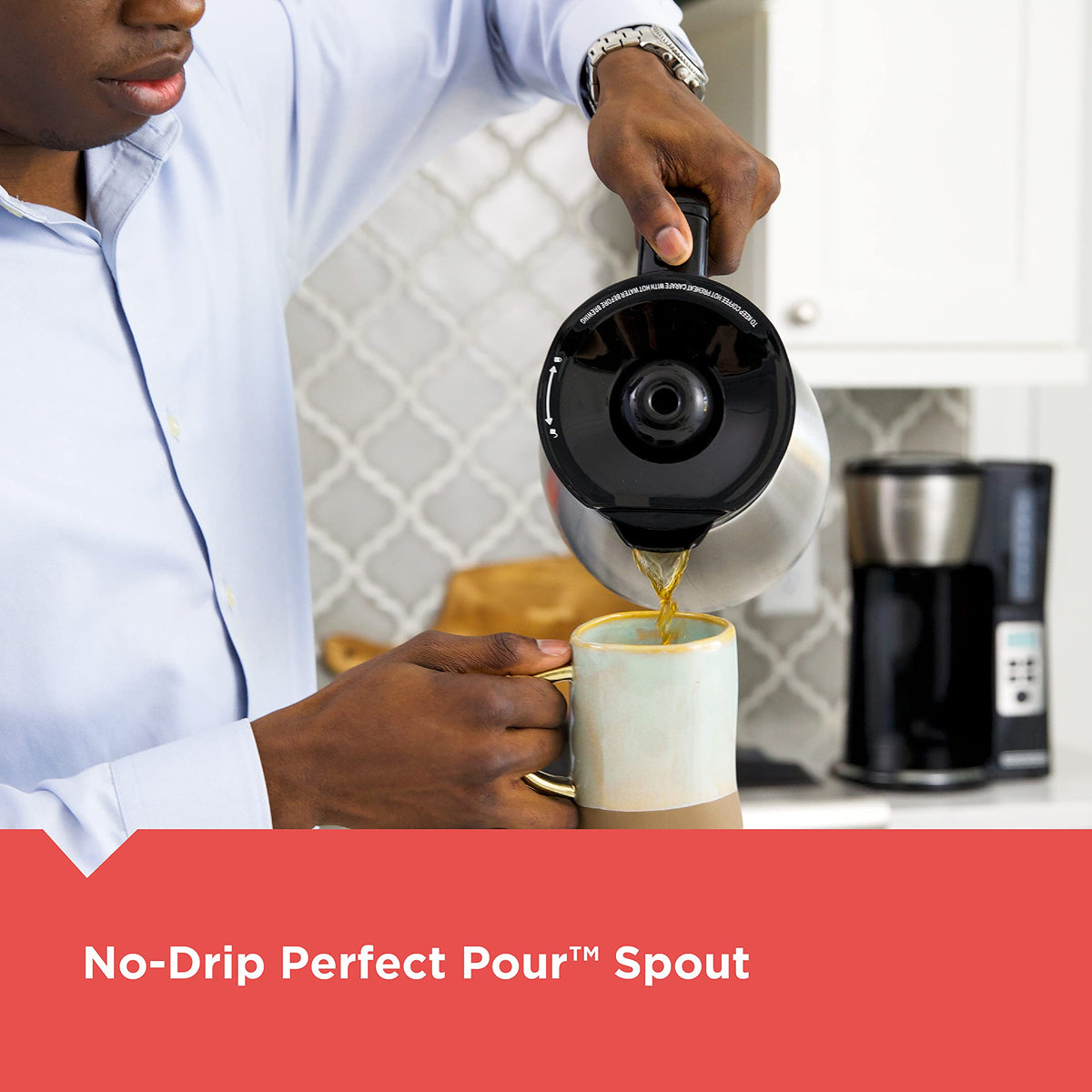 BLACK+DECKER CM2046S fresh brew timer and delay options on display