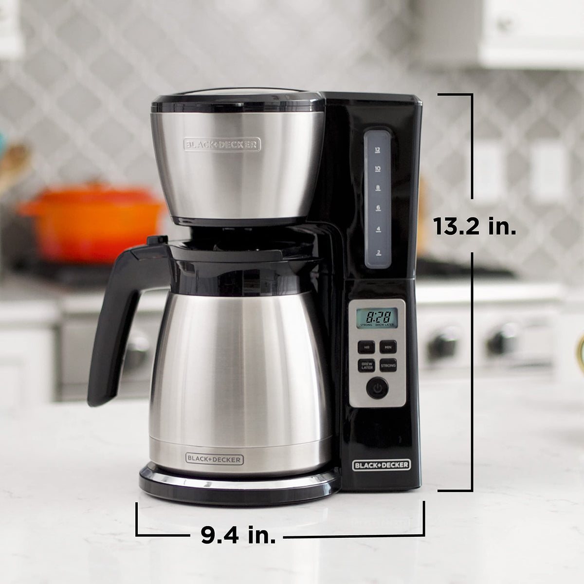 BLACK+DECKER CM2046S no-drip pour spout for clean serving