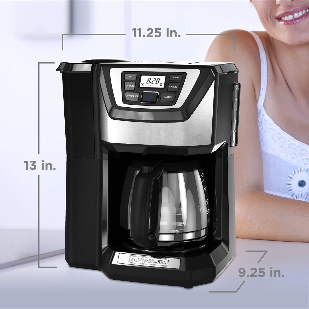 BLACK+DECKER CM5000B easy-clean brew basket simplifies maintenance