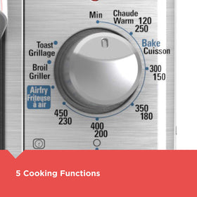 BLACK+DECKER Crisp N Bake toaster oven fits a 9x13 pan, enabling easy casserole reheats.