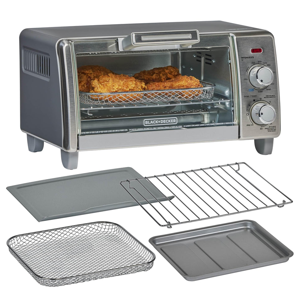 BLACK+DECKER Crisp N Bake air fry mesh tray for healthier crisp results
