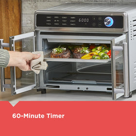 BLACK+DECKER Crisp N Bake 12-inch pizza capability for family dinners.