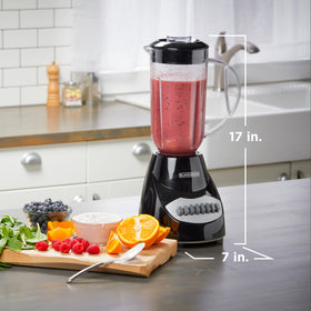 Black+Decker Crush Master blender offers 10 speeds with pulse for versatile textures.