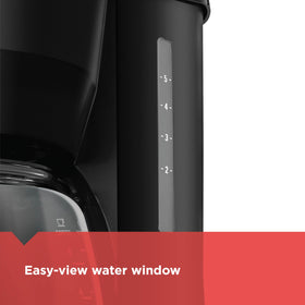 BLACK+DECKER DCM600B front view shows compact footprint and controls.