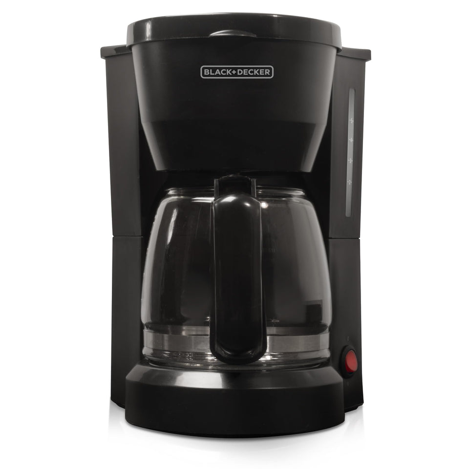 BLACK+DECKER DCM600B with Duralife glass carafe for lasting coffee service.