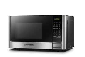 Black+Decker interior space shows roomy 0.9 cu ft for reheating meals