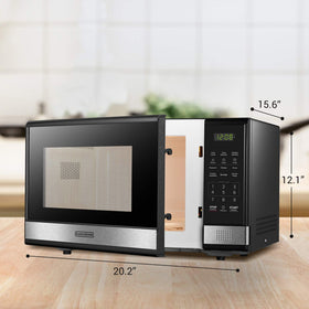 Removable 12.4-inch glass turntable enables easy cleaning and flexible meal sizes.