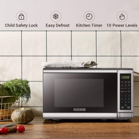BLACK+DECKER EM720CB7 LED display and control panel for clear timing