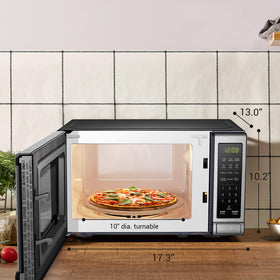 BLACK+DECKER EM720CB7 pre-programmed buttons for popcorn, potato, pizza and more