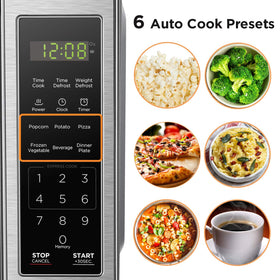 BLACK+DECKER EM720CB7 stainless steel front for a modern kitchen look