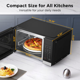 BLACK+DECKER ES9P032NA microwave stainless-steel body complements modern kitchens