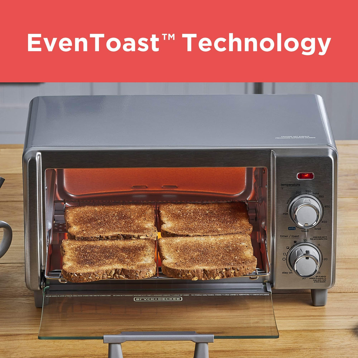 BLACK+DECKER fits up to 9-inch pizza for quick family meals