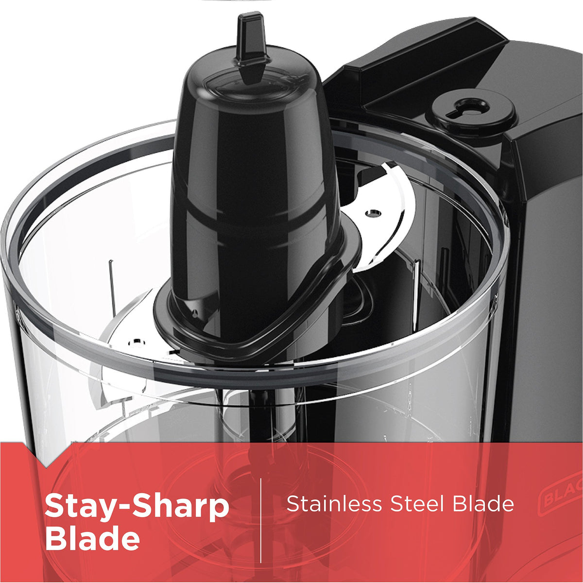 BLACK+DECKER HC150B oil pour holes for easy emulsion while mixing.