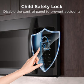 BLACK+DECKER OTR microwave interior light illuminates the cooking area for precision.
