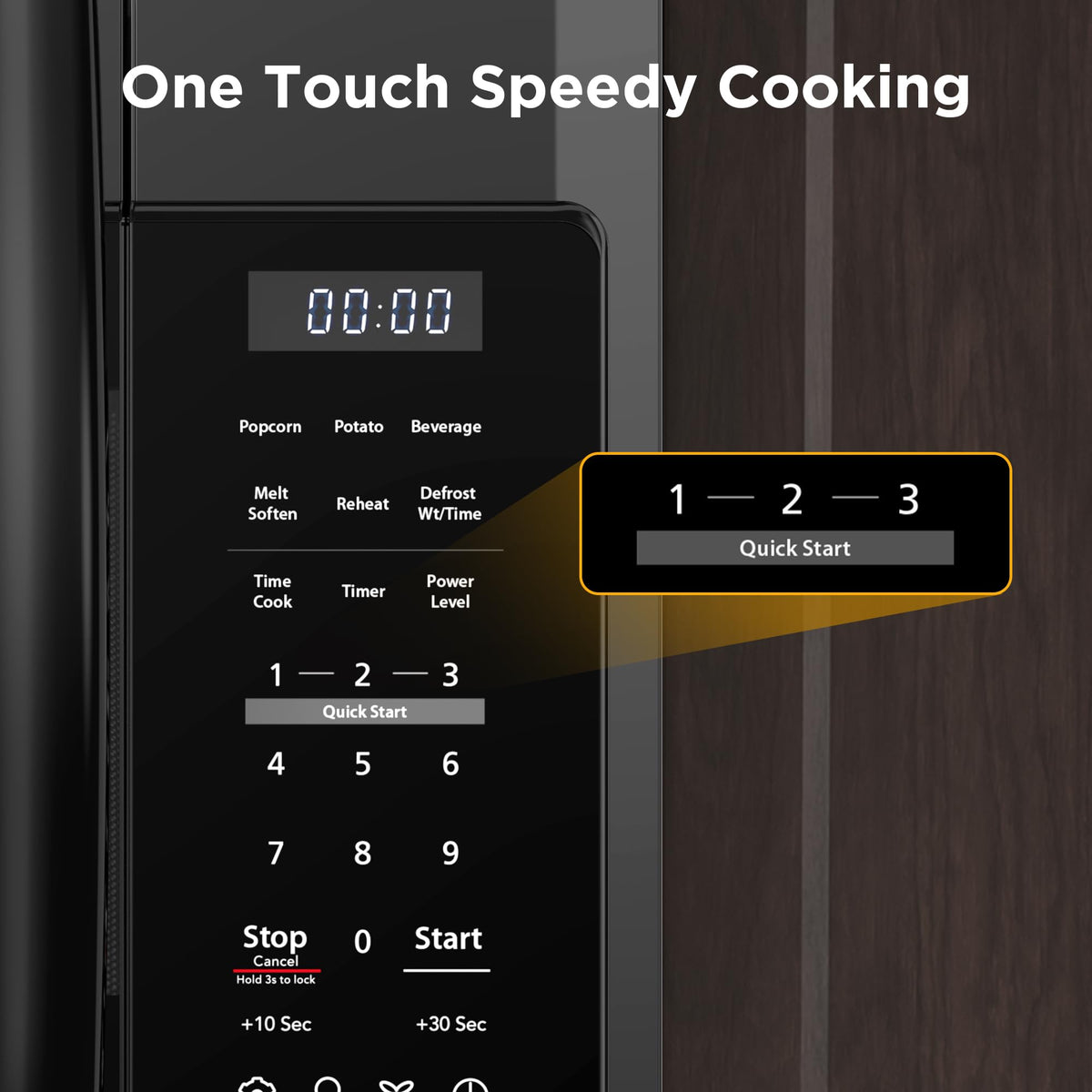 BLACK+DECKER OTR microwave turntable 12.4 inches ensures even heat distribution.