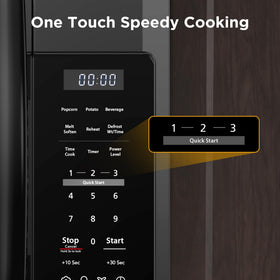BLACK+DECKER OTR microwave turntable 12.4 inches ensures even heat distribution.