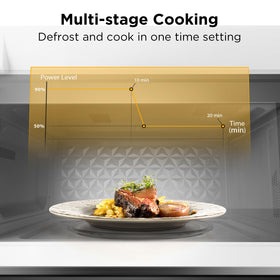 BLACK+DECKER 1000-watt cooking power speeds reheats and defrosts efficiently.