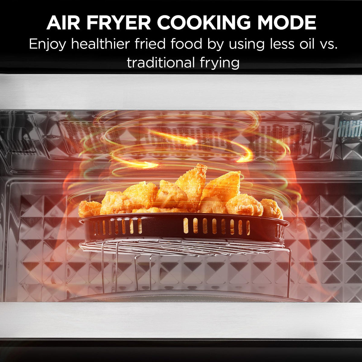 BLACK+DECKER air fryer mode delivers healthier, crispier results.