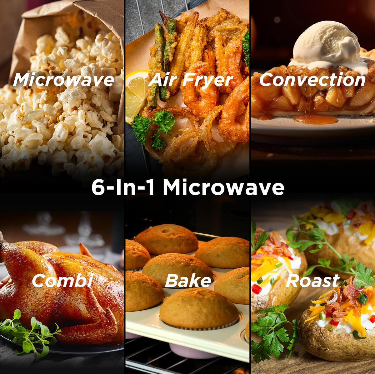 BLACK+DECKER microwave with 13.6-inch turntable fits large dishes.