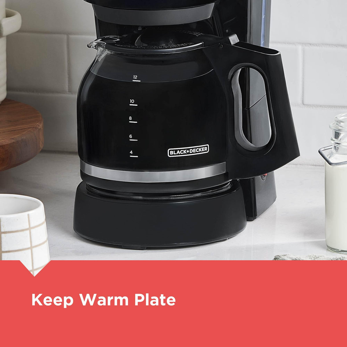 BLACK+DECKER removable filter basket is dishwasher-safe for easy cleanup
