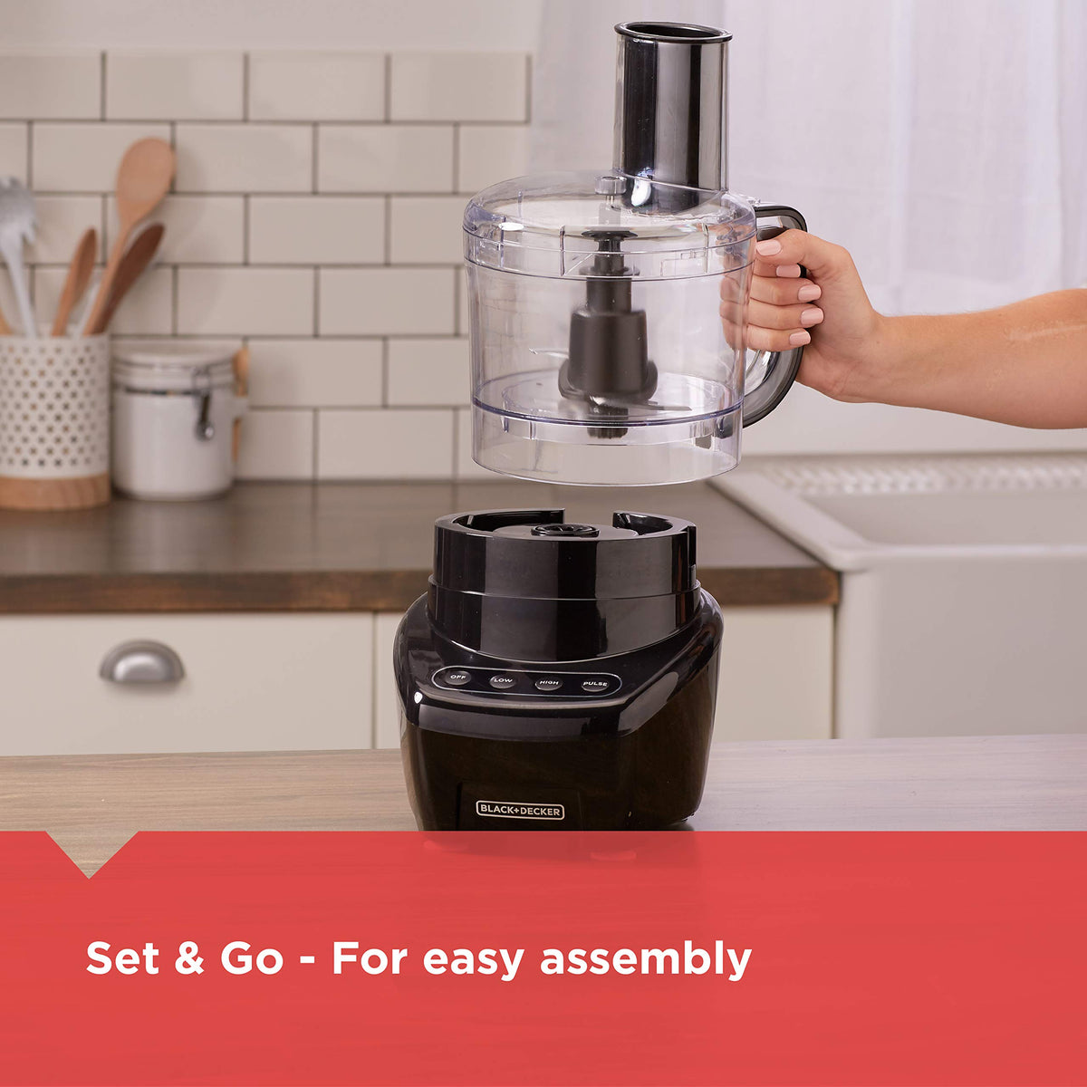 Black+Decker reversible slice/shred disc for veggie prep.