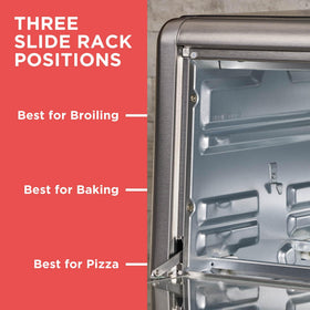BLACK+DECKER TO3250XSBD dedicated toast timer helps achieve consistent shade.