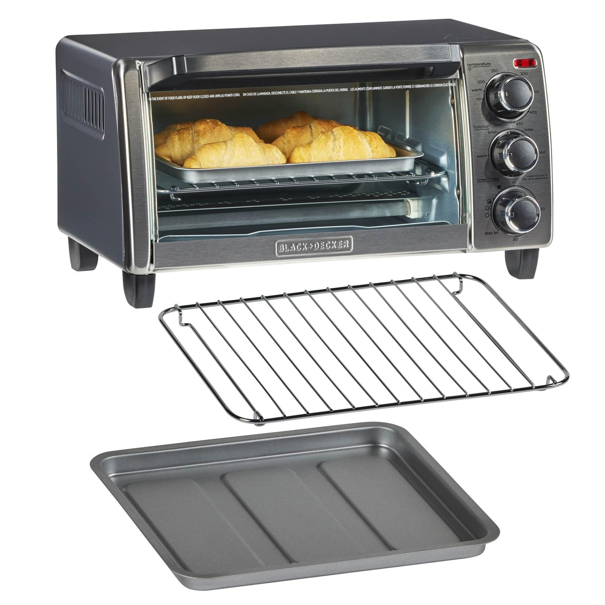 BLACK+DECKER TO1313SBD convection feature ensures consistent results.
