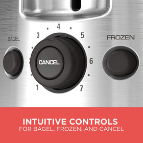 BLACK+DECKER TR1278BD bagel function button for crisp results.
