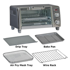 BLACK+DECKER two control knobs simplify quick cooking settings
