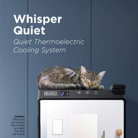 BLACK+DECKER thermoelectric cooling keeps wine at a steady temperature quietly