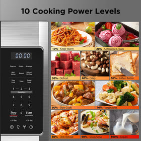 BLACK+DECKER over-the-range microwave vent fan in action for smoke and odor control.