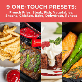 BLACK+DECKER Purifry 6QT air fryer digital controls enable easy presets and timing.