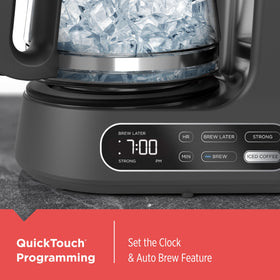 BLACK+DECKER Split Brew sneak-a-cup feature for quick pour.